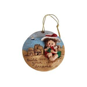 Kauffman Kollection La Berge BUILD YOUR DREAMS Sand Castle Hand Painted Ornament